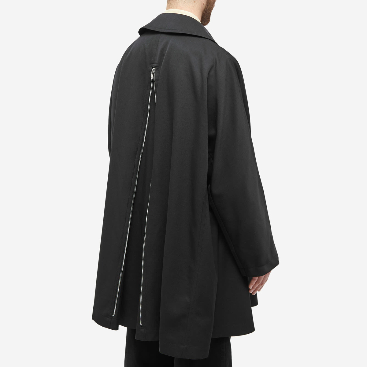 COMME des GARCONS 20 years Stand collar double-breasted long poncho Coat outer GF-C003 black XS