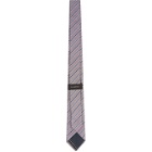 Ermenegildo Zegna Pink and Navy Silk Striped Tie