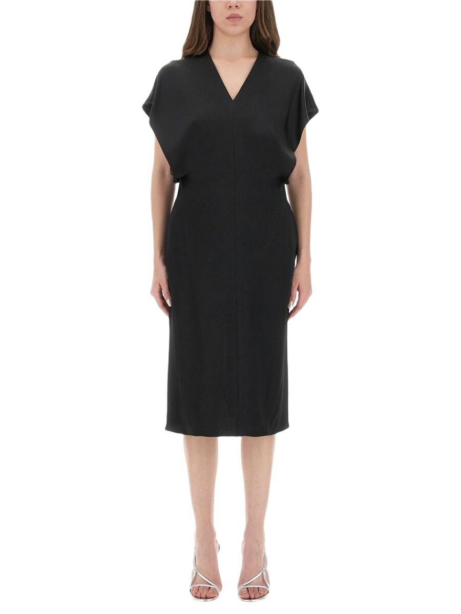 Stella McCartney Asymmetrical silk midi dress Stella McCartney