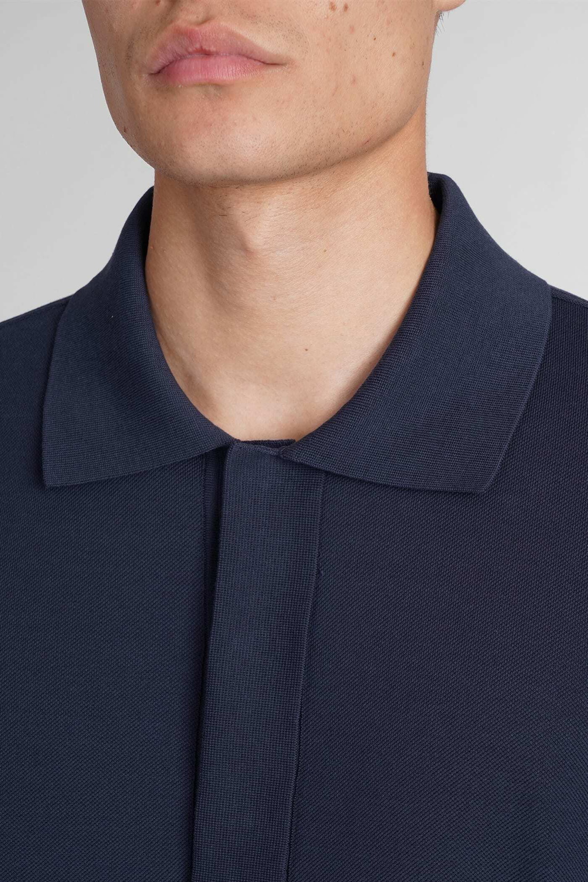 Lanvin Polo In Blue Cotton