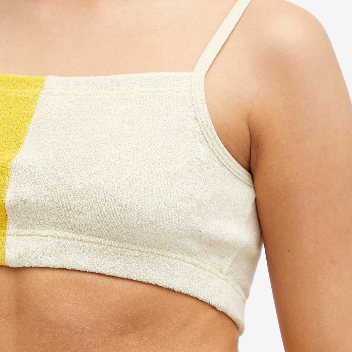 Howlin by Morrison Women's Howlin' Spooky-Doo Mixed Towelling Crop Top in Daffodil