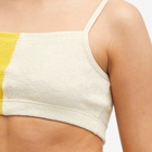 Howlin by Morrison Women's Howlin' Spooky-Doo Mixed Towelling Crop Top in Daffodil