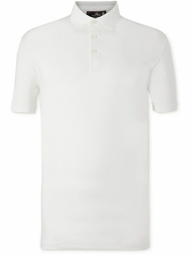 Photo: RLX Ralph Lauren - Logo-Print Stretch Recycled-Shell Golf Polo Shirt - White