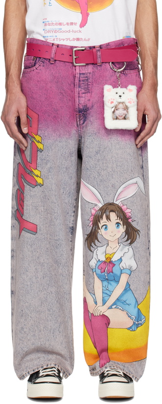 Photo: doublet Blue & Pink Anime Jeans