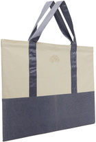 Gohar World Off-White & Blue 'Gohar' Tote
