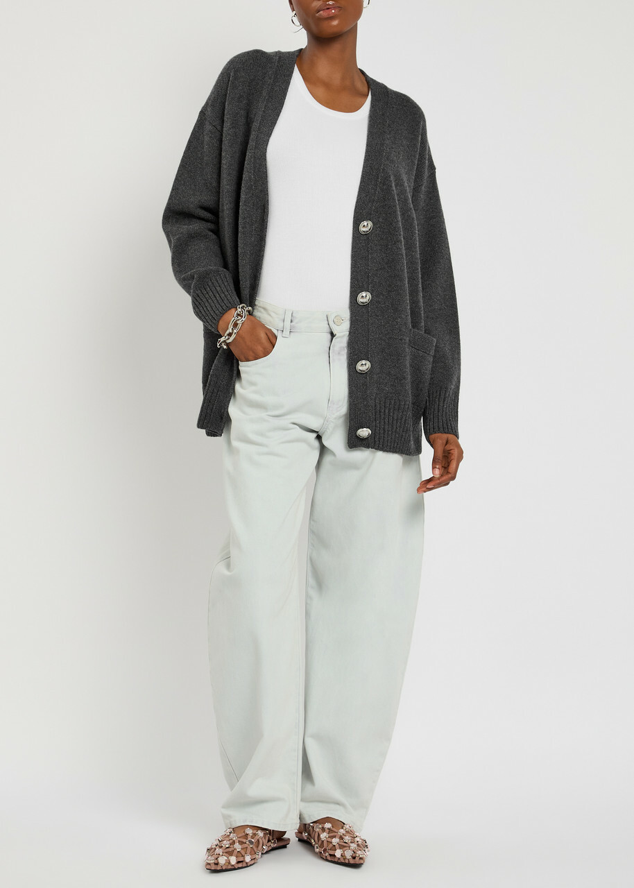 Rabanne Wool-cashmere Cardigan Grey