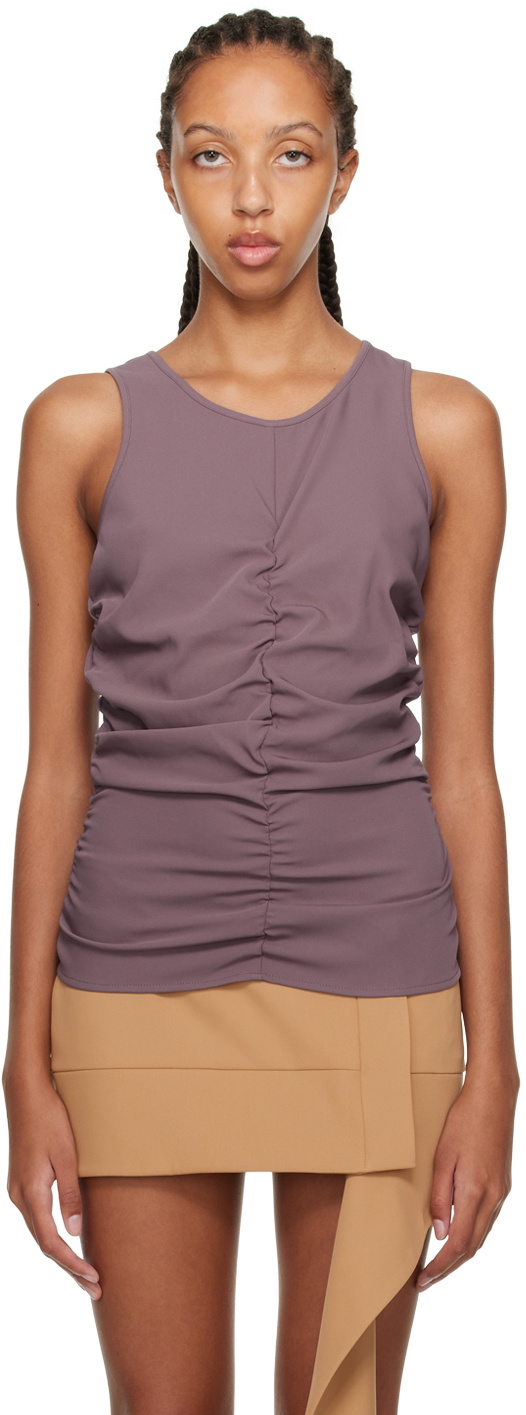 Yuzefi Purple Ruched Tank Top