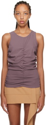 Yuzefi Purple Ruched Tank Top
