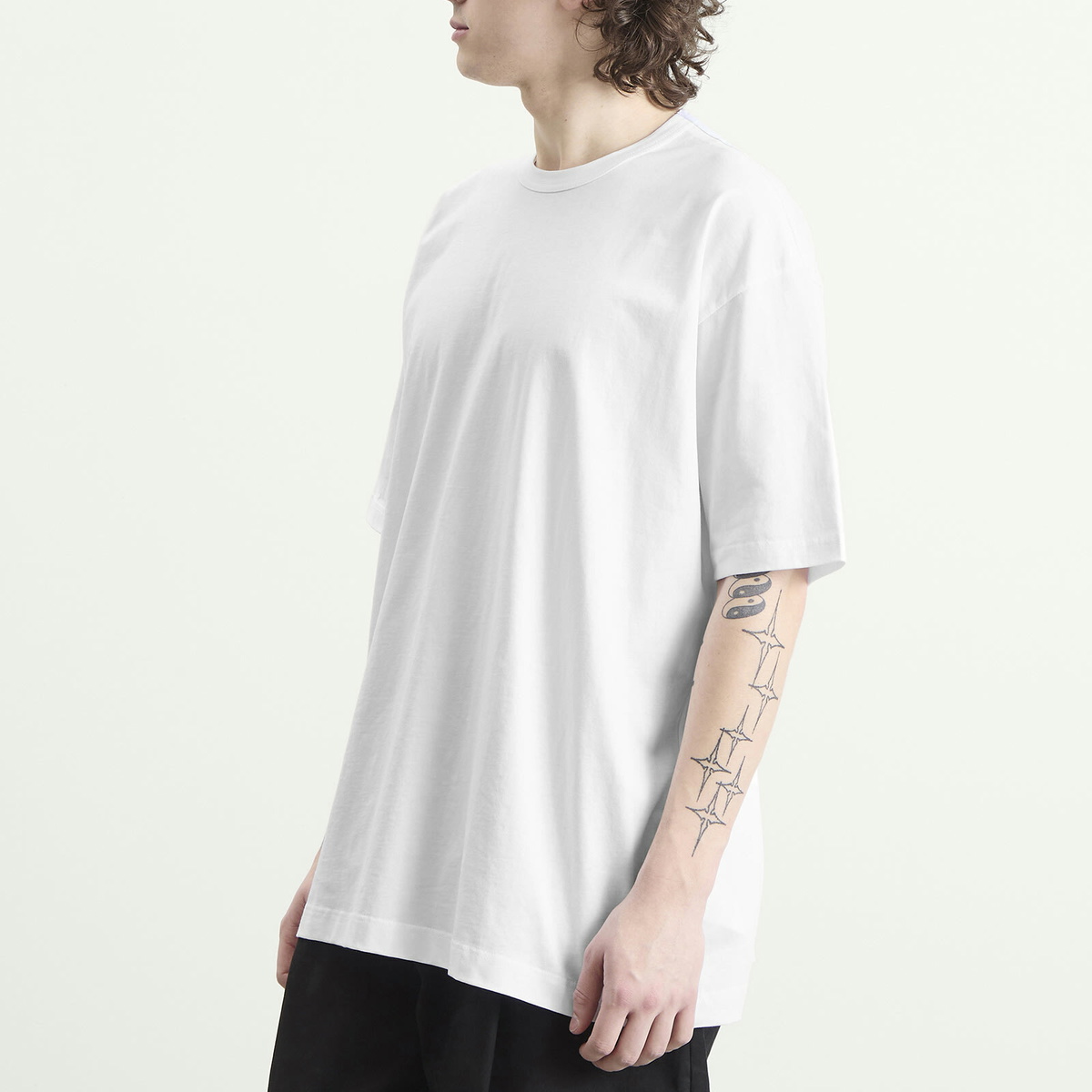 Comme des Garçons SHIRT Men's Oversized Printed Jersey in White