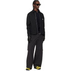 Moncler Black Cotton Blend Gabardine Shirt Jacket