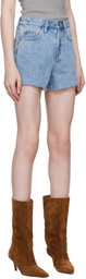 Ksubi Blue Rise N Hi Authentik Denim Shorts