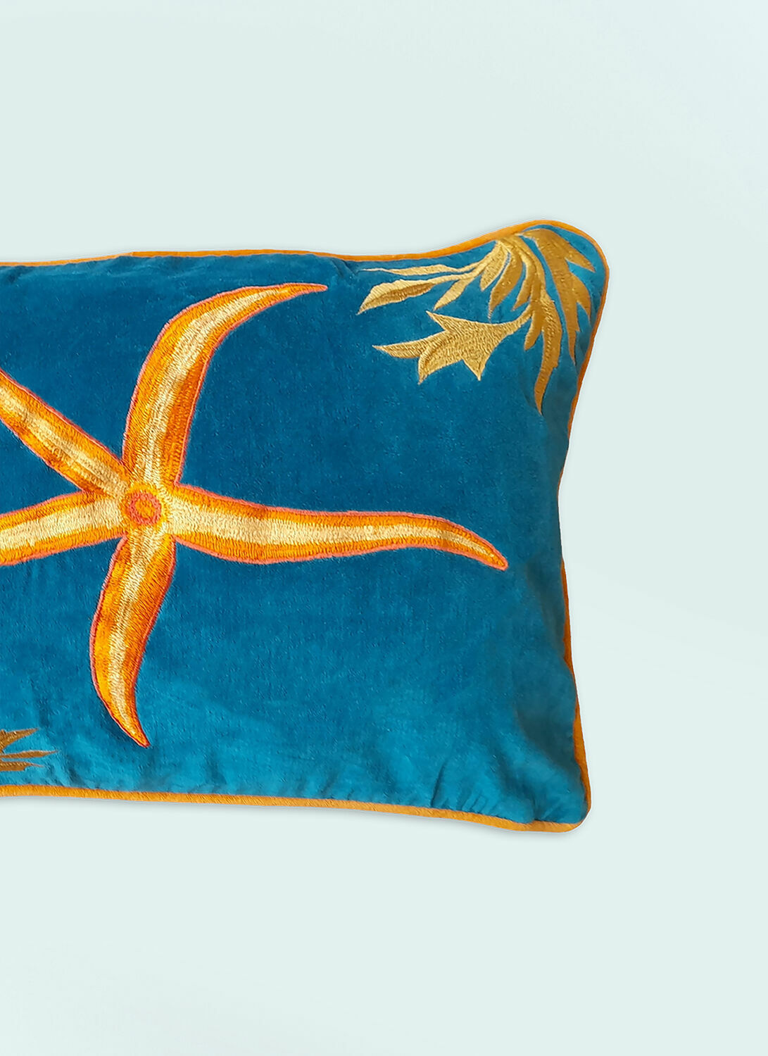 Les Ottomans Starfish Embroidered Cushion