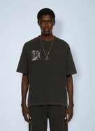 Off-White Faded Painting Skate Logo T-Shirt