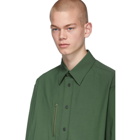 Valentino Green Wool Go Logo Shirt