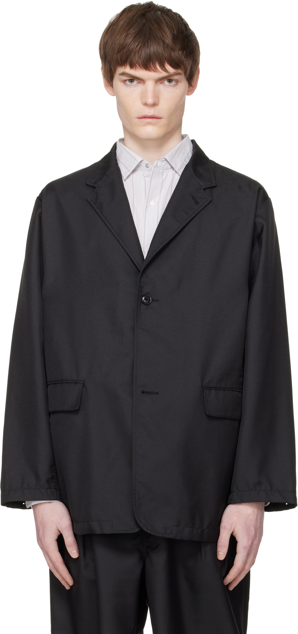 nanamica Black Polyester Twill Club Blazer