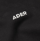 Ader Error - Logo-Embroidered Cotton-Blend Jersey Hoodie - Black