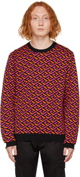 Versace Multicolor La Greca Sweater