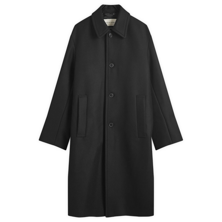 Photo: Dries Van Noten Men's Rank Wool Coat in Black