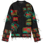 Andersson Bell Men's Village Intarsia Cardigan in Black