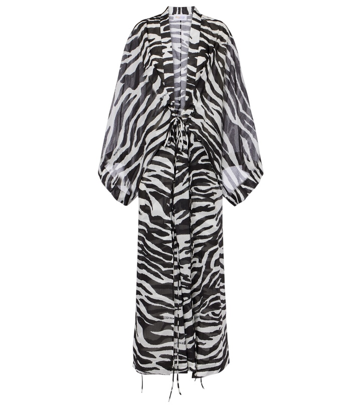 Photo: The Attico Zebra-print cotton muslin kaftan