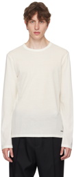 Jil Sander White Printed Long Sleeve T-Shirt