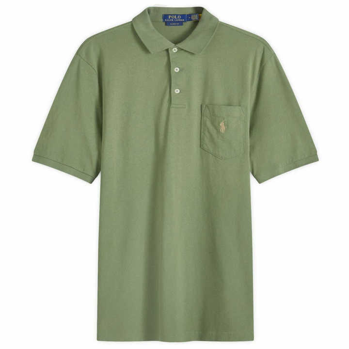 Photo: Polo Ralph Lauren Men's Garment Dyed Polo Shirt in Cargo Green