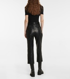 Khaite - Melie leather cropped pants