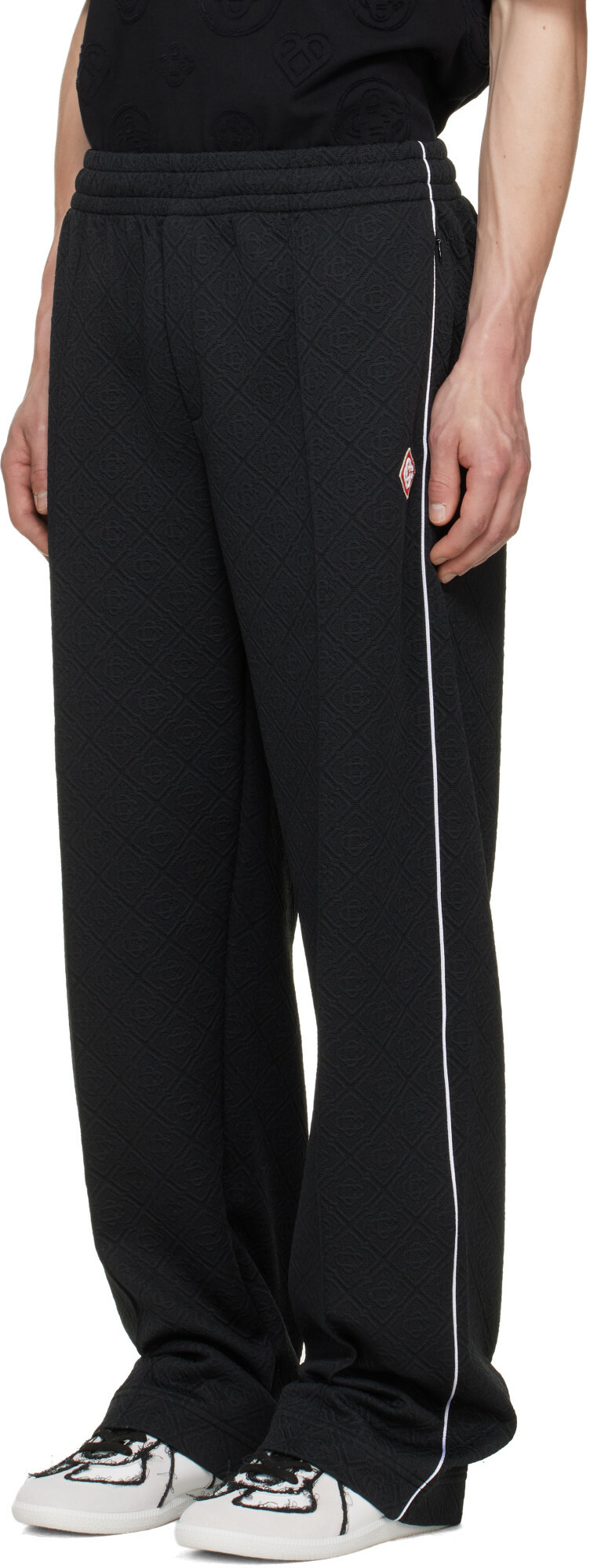 Casablanca Black Raised Monogram Track Pants