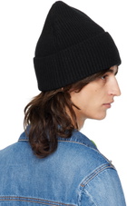 JW Anderson Black Logo Patch Beanie