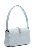 Self-portrait Bow Crystal-embellished Denim top Handle bag - Blue - One Size