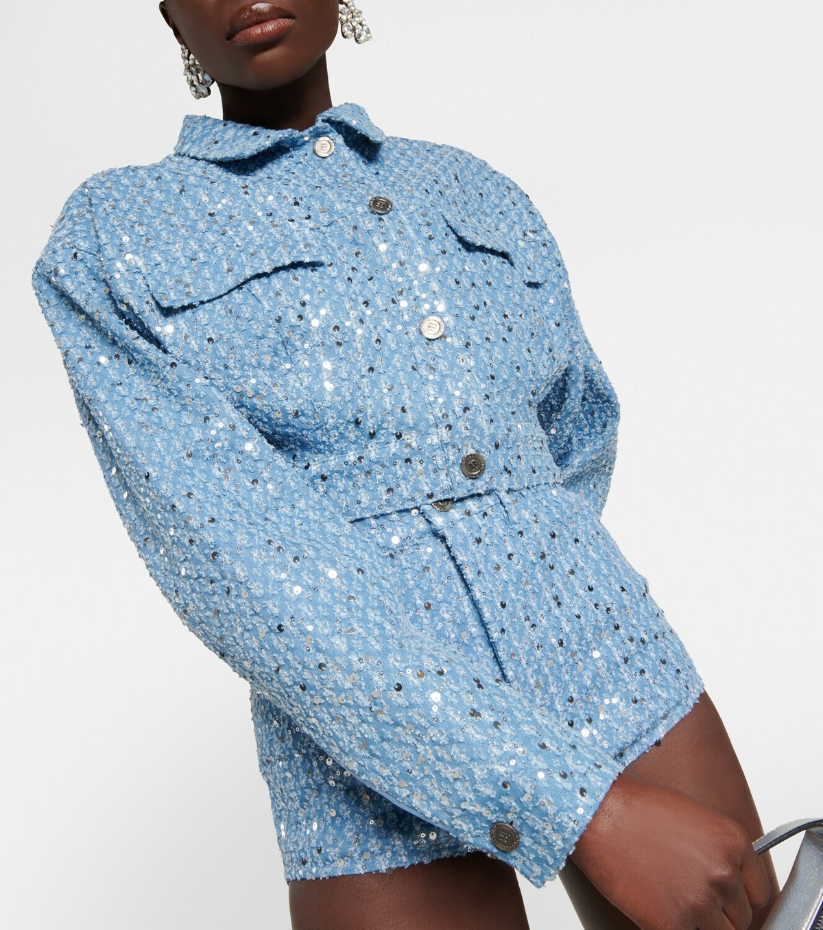 【ROTATE BIRGER CHRISTENSEN】ジャケット クリスタル付き Rotate Birger Christensen Sequined denim jacket ROTATE