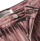 Isabel Marant - Jack Slim-Fit Tie-Dyed Denim Jeans - Burgundy