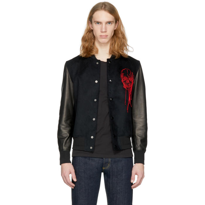 Photo: Alexander McQueen Black Skull Bomber Jacket