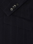 Mr P. - Slim-Fit Pinstriped Wool-Fresco Blazer - Blue