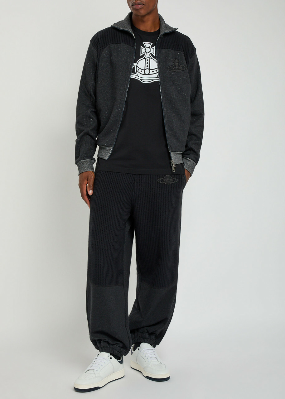 Vivienne Westwood Ibiza Panelled Cotton-blend Sweatpants Charcoal
