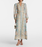 Zimmermann Roselight floral linen midi dress