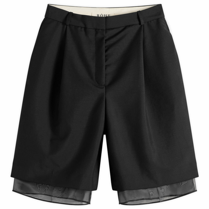 Photo: Róhe Women's Organza Lined Shorts in Black