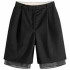 Róhe Women's Organza Lined Shorts in Black