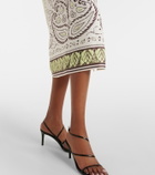 Tory Burch Belted printed silk midi dress