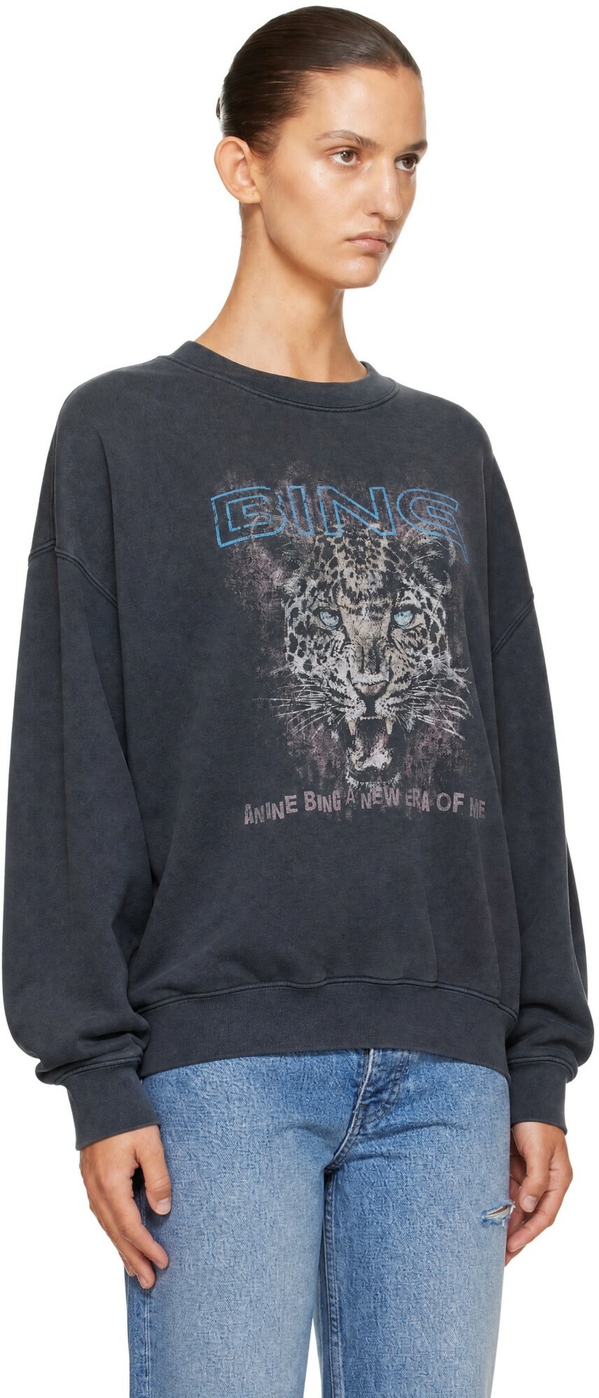 ANINE BING Gray Miles Leo Muse Sweatshirt