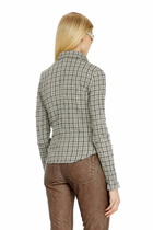 Diesel Check shirt with seersucker effect - Shirts Womens in Grey
