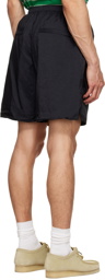 BEAMS PLUS Black Nylon Shorts