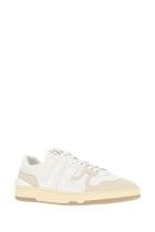 Lanvin Two-tone Leather And Fabric Clay Sneakers