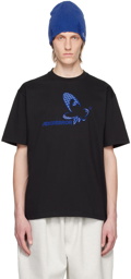 ADER error Black Appliqué T-Shirt