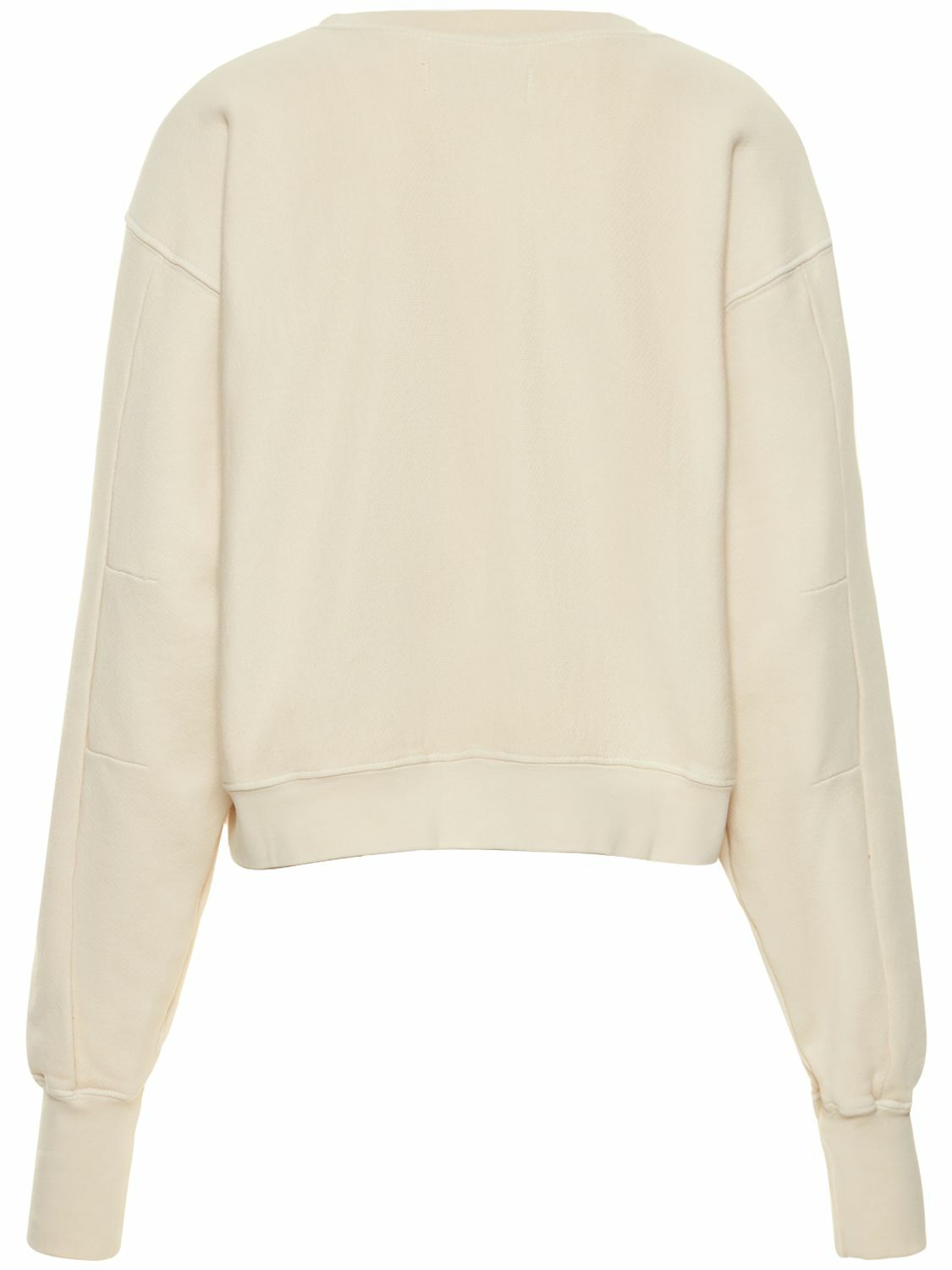 LES TIEN Cropped Cotton Sweatshirt