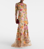 Carolina Herrera Embroidered floral tulle gown