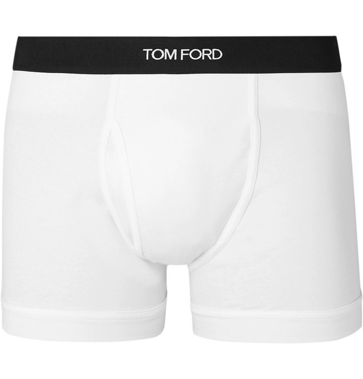 Photo: TOM FORD - Stretch-Cotton Boxer Briefs - White