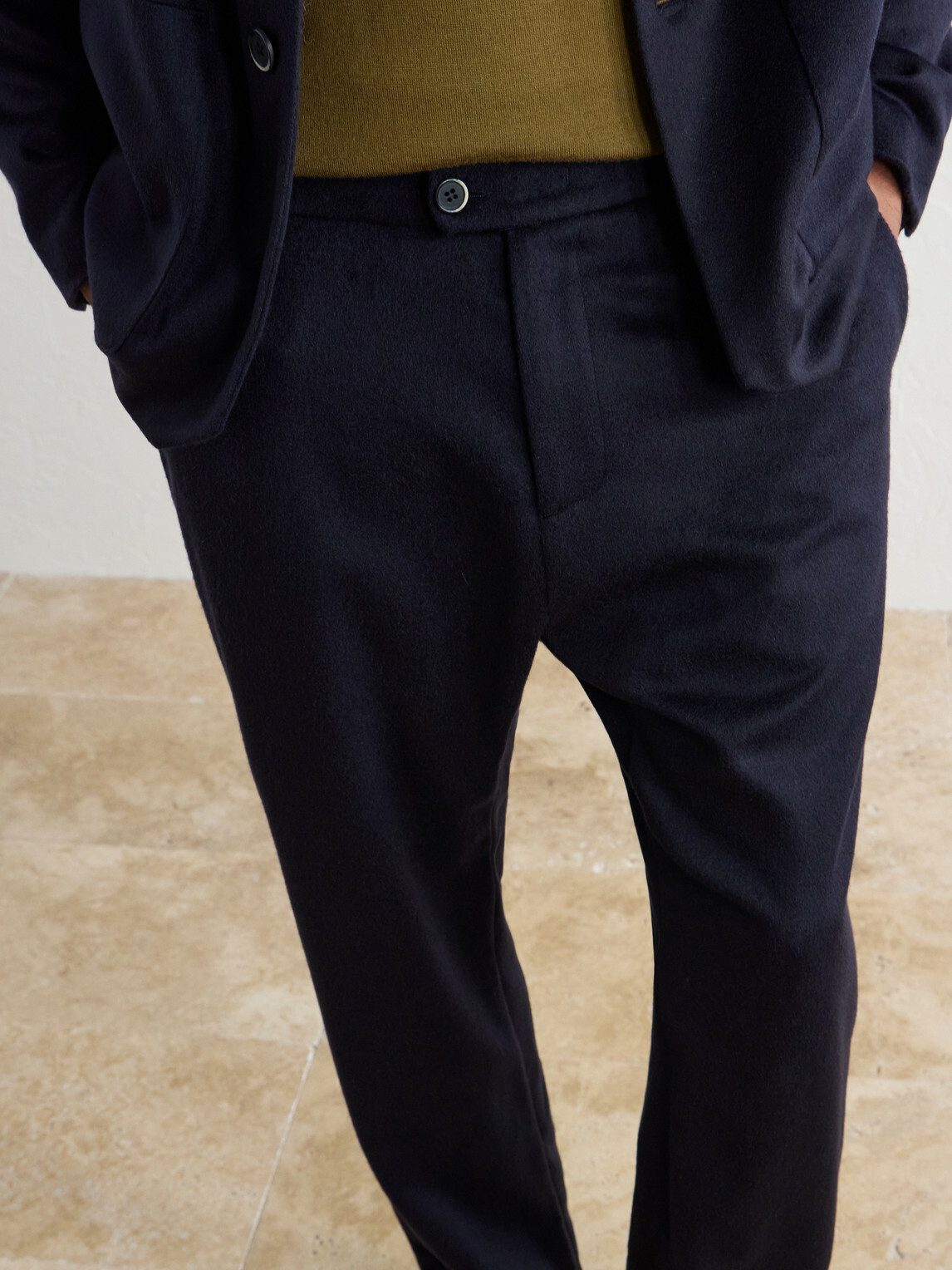 Barena - Straight-Leg Cashmere Trousers - Blue