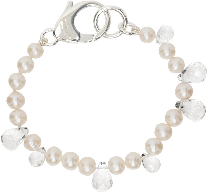 Photo: Hatton Labs White Pearl Crystal Drops Bracelet