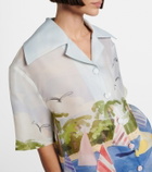 Leo Lin Casey printed silk shirt